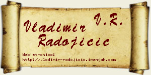 Vladimir Radojičić vizit kartica